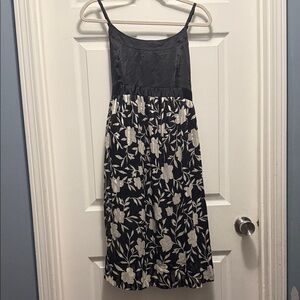 Motherhood Maternity Black and White Floral Spaghetti Strap Midi Dress
